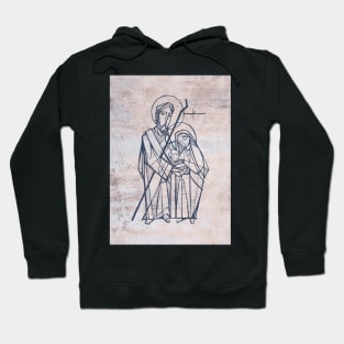 Hand drawn illustration of the Sacred Family Hoodie